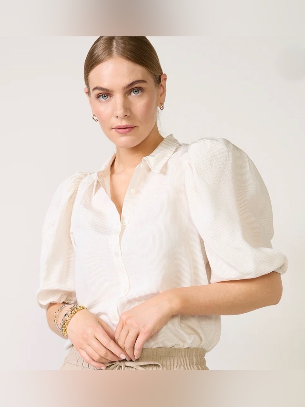 Citizens of Humanity size S Anya Puff Sleeve button down shirt balloon romantic